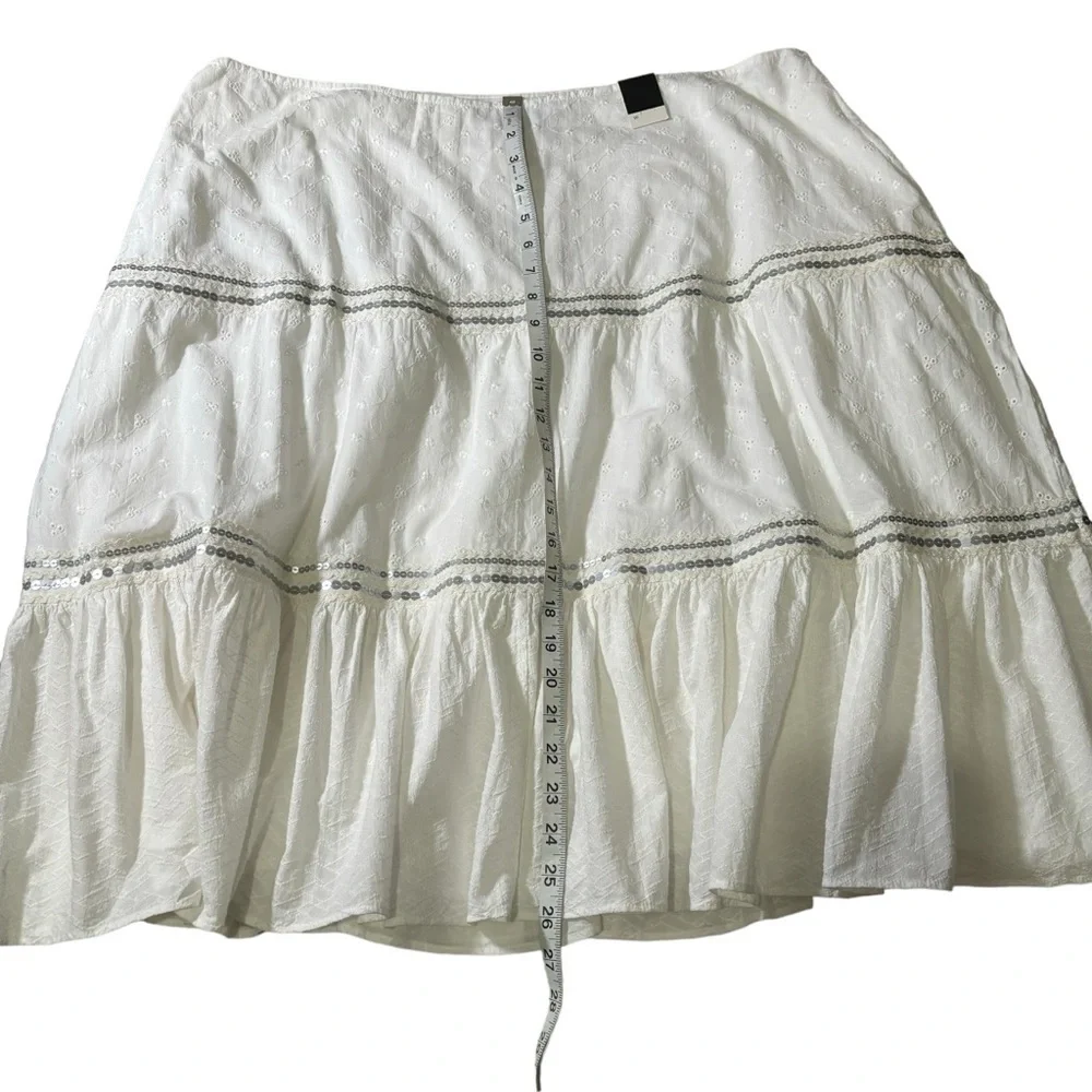 NWT Venezia Embroidered Sequin Skirt Size 20 Lined Eyelet Cottagecore Prairie